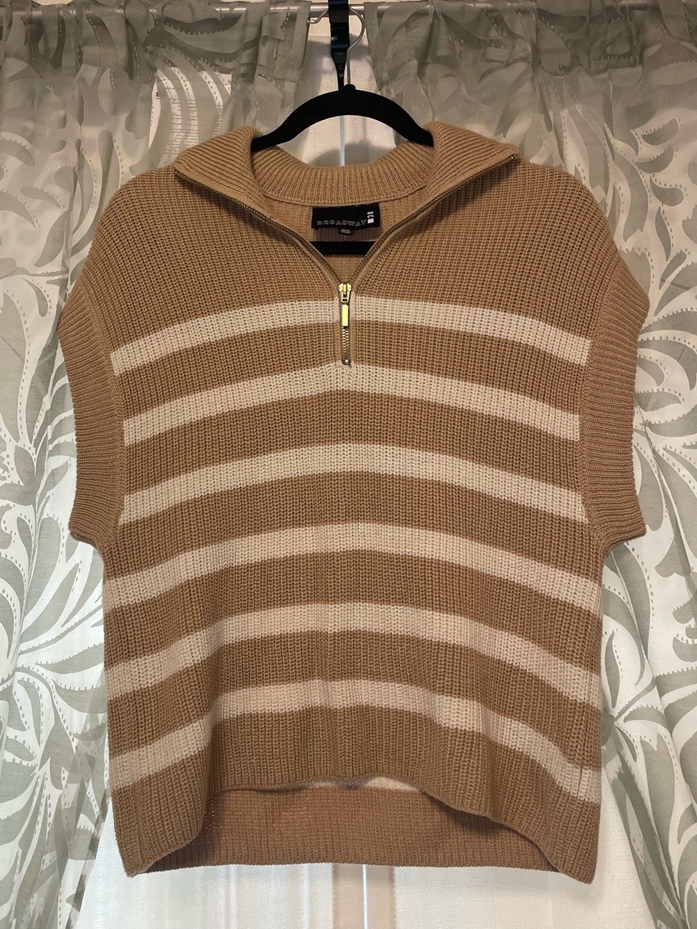 Striped Half-Zip Sweater Vest